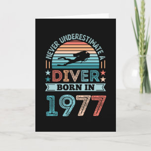 Taucher geboren 1977 50. Geburtstag Diving Gift Di Karte