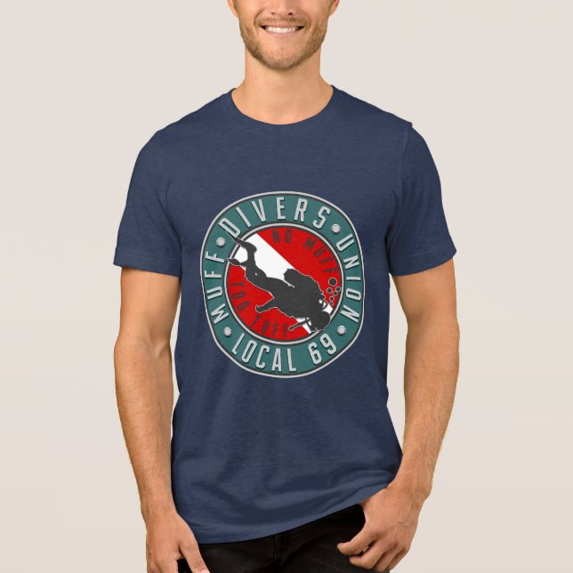 Taucher-Gewerkschaft Tri-Blend Shirt (Vorderseite)