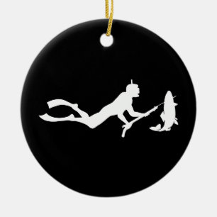 Taucher Keramik Ornament