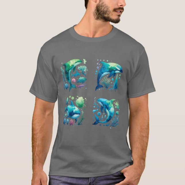 Taucher- oder Schnorchelwal T-Shirt (Vorderseite)