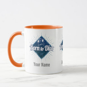 Taucher Retro Scuba Tauchschule Vintage Ozean Tasse