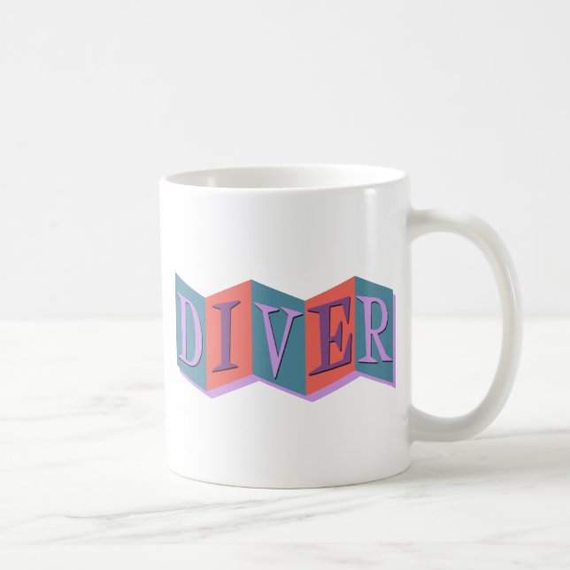Taucher (Rückschild) Tasse (Rechts)