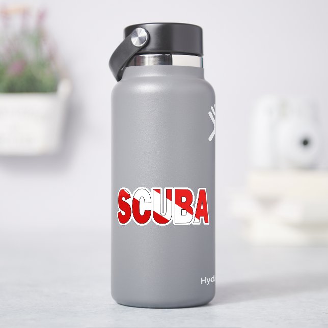 Taucher Unter Flagge Aufkleber (HydroFlask)