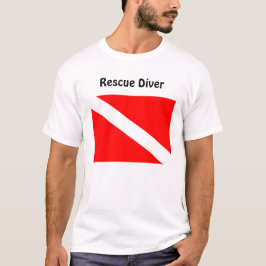 Taucher unter Rettungs-Taucher-T-Shirt T-Shirt