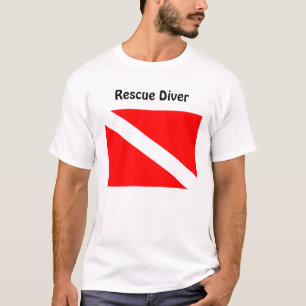 Taucher unter Rettungs-Taucher-T-Shirt T-Shirt