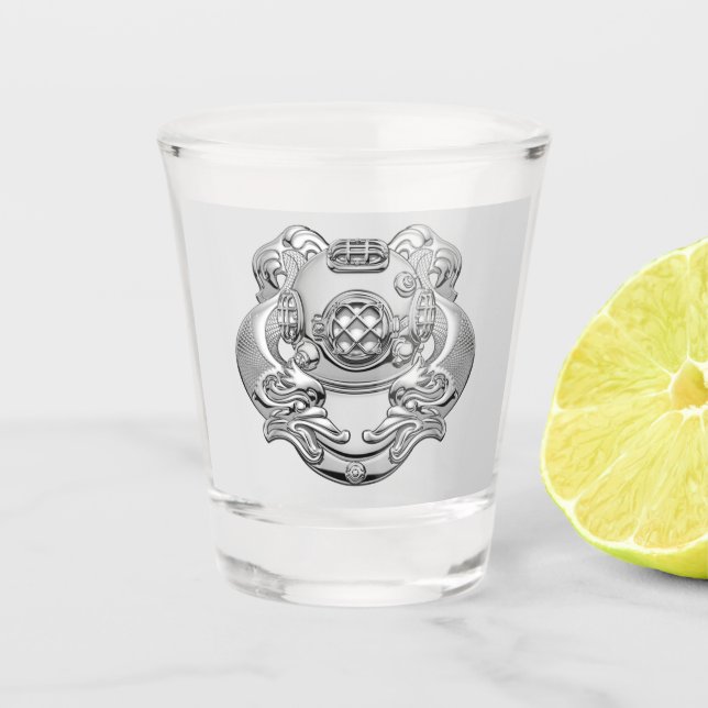 Taucherbrille der ersten Klasse Schnapsglas (Vorderseite)