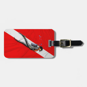 Taucherflagge Gepäckanhänger