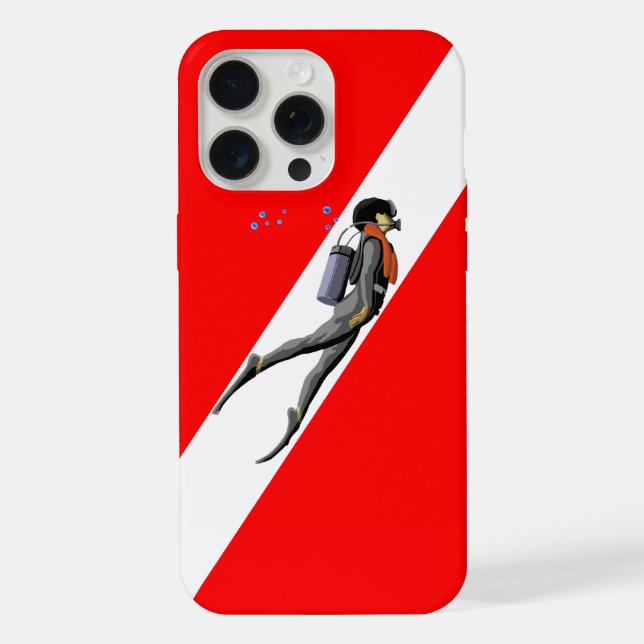 Taucherflagge iPhone Hülle (Rückseite)