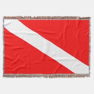 Taucherflagge rotes diagonales Tauchsymbol Decke