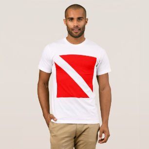 Taucherflagge Scuba-Taucher Taucher Unter Wasser T-Shirt