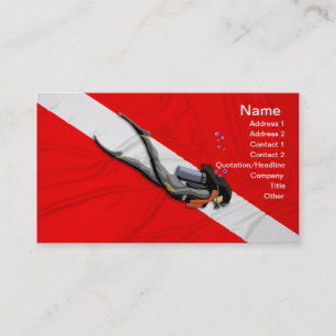 Taucherflagge Visitenkarte