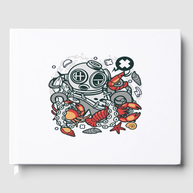 Taucheroktopus Gästebuch (Vorderseite)
