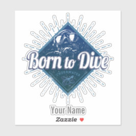 Taucherretro Scuba Diving School Vintag Ocean Aufkleber