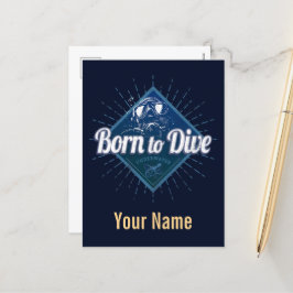 Taucherretro Scuba Diving School Vintag Ocean Feiertagspostkarte