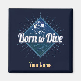 Taucherretro Scuba Diving School Vintag Ocean Magnet