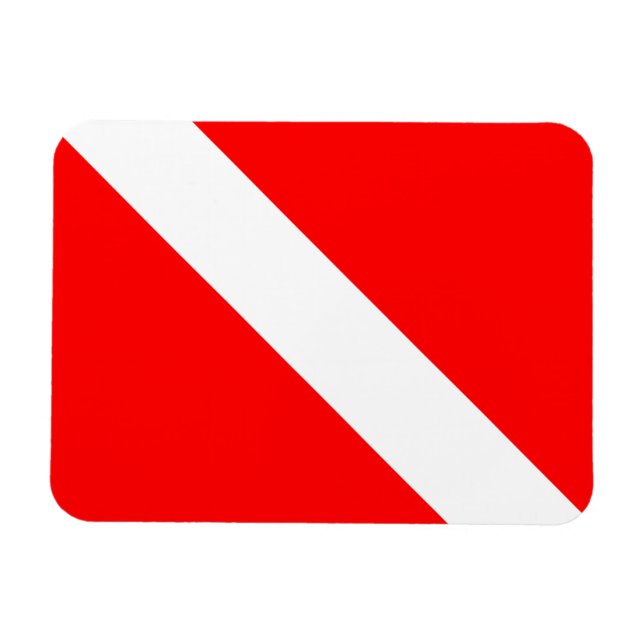 Tauchertaucher unter Flagge Magnet (Horizontal)