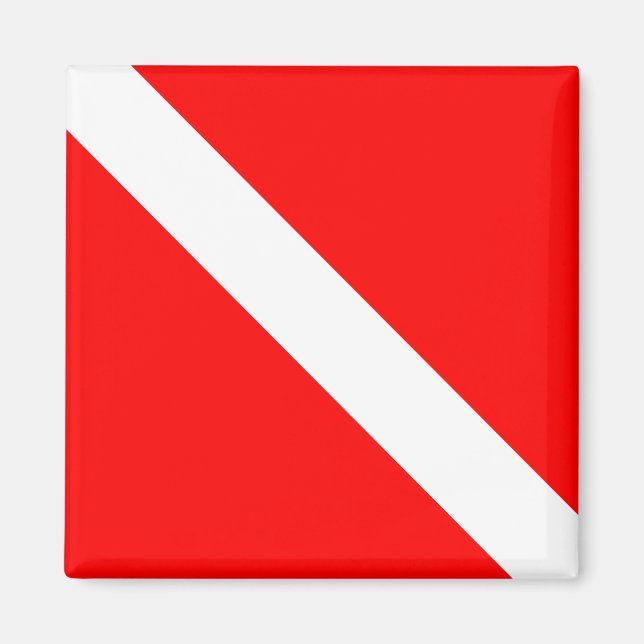 Tauchertaucher unter Flagge Magnet (Vorne)