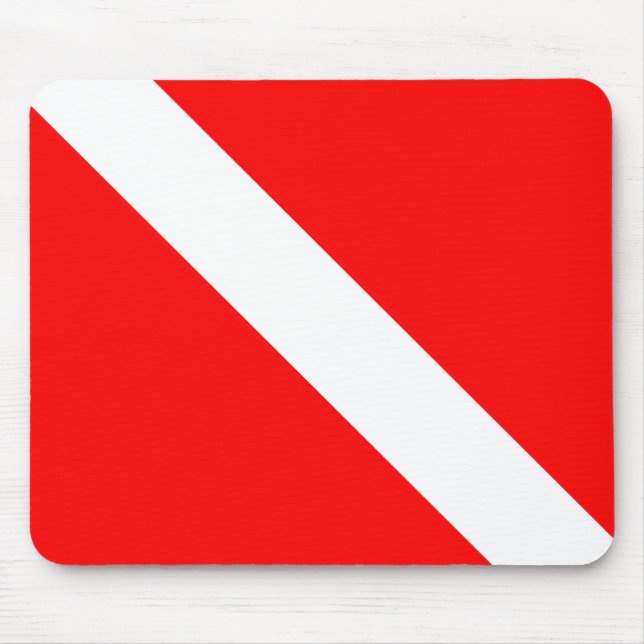 Tauchertaucher unter Flagge Mousepad (Vorne)