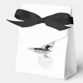 Tauchervogel unter Vollmond-Geschenkbox Geschenkschachtel