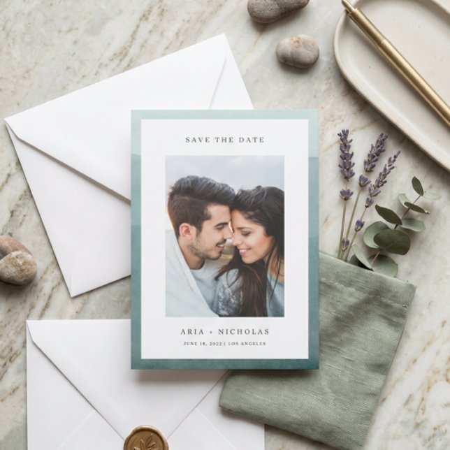 Tauchfarbgrenze Foto Hochzeit Save The Date (Von Creator hochgeladen)