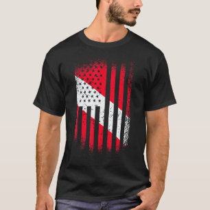 Tauchflagge Amerikanische Flagge Patriot Taucher T-Shirt