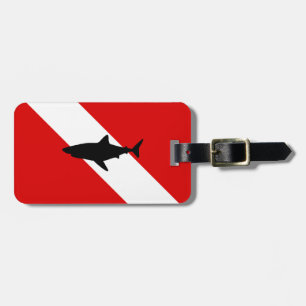 Tauchflagge: Haifisch Gepäckanhänger