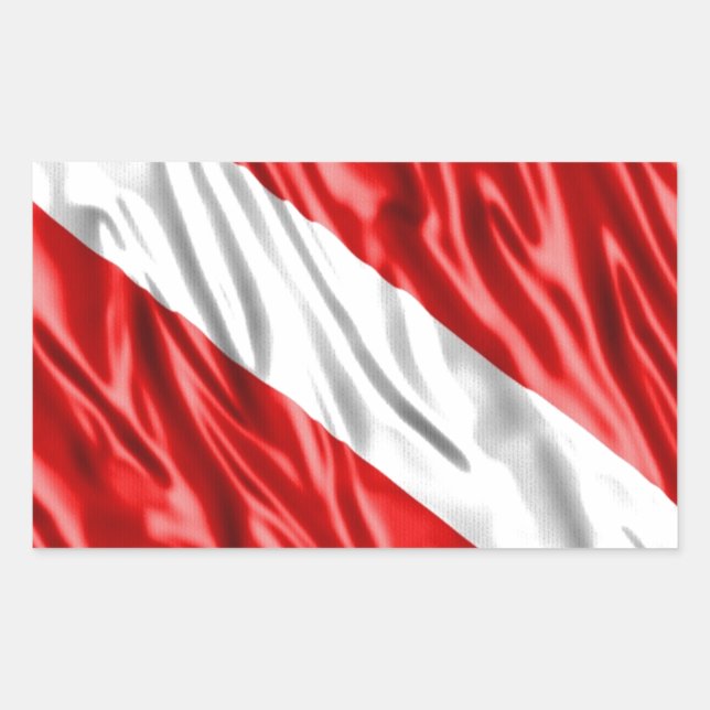 Tauchflagge Rechteckiger Aufkleber (Vorderseite)