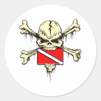 Tauchflagge Runder Aufkleber
