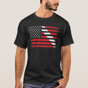 Tauchflagge Scuba-Tauchen Amerikanische Flagge T-Shirt