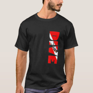 Tauchflagge Taucher unten T-Shirt