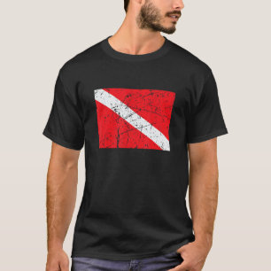 Tauchflagge Vintage-Tauchen Unterwasser-Di T-Shirt