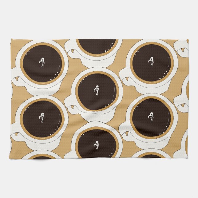 Tauchgang in der Kaffeetasse Geschirrtuch (Horizontal)