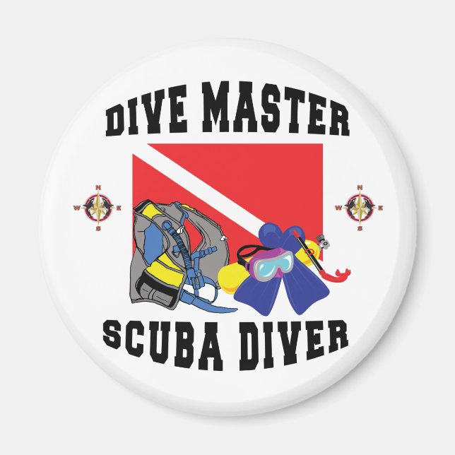 Tauchgang Master SCUBA Diver Magnet (Vorne)