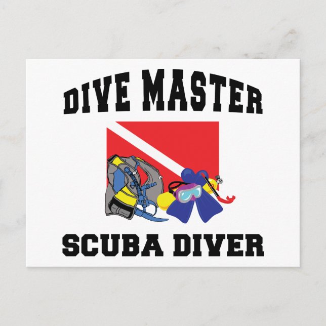 Tauchgang Master SCUBA Diver Postkarte (Vorderseite)