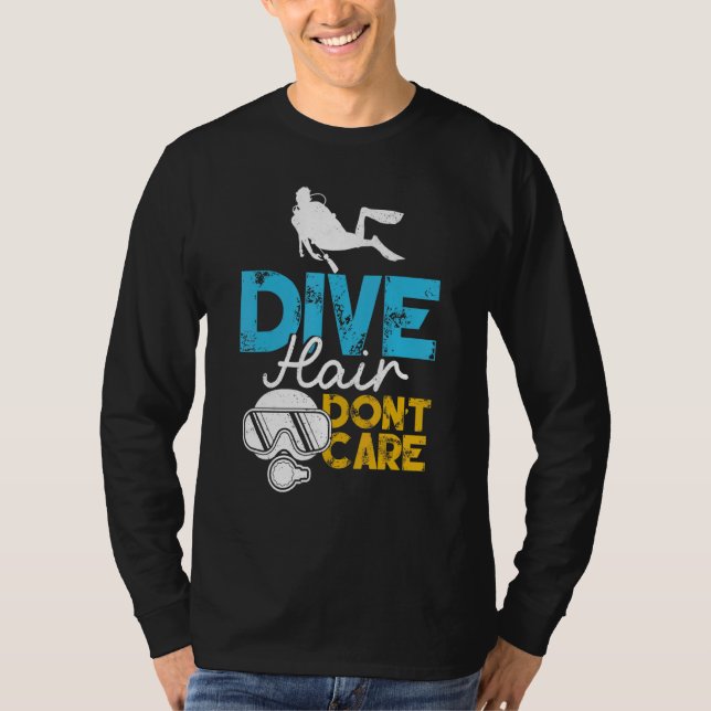 Tauchhaar Keine Sorge Frauen Skuba Diver gestört T-Shirt (Vorderseite)