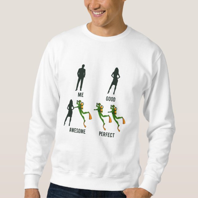 Tauchlehrer Funny Scuba Diver Apparel Dive Sweatshirt (Vorderseite)
