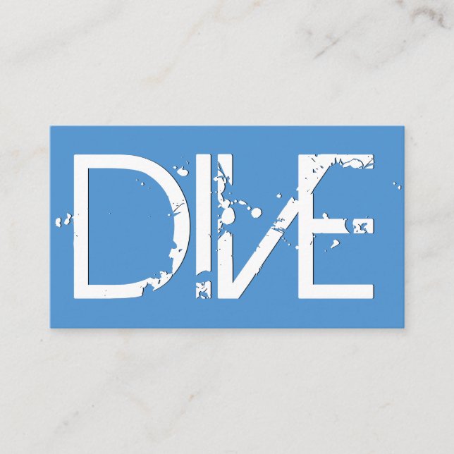 TAUCHlehrer Schmutz-Art V64K BLAU Visitenkarte (Vorderseite)