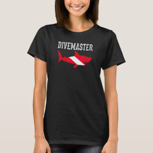 Tauchlehrer Scuba Tauchlehrer Tauchflagge Hai T-Shirt