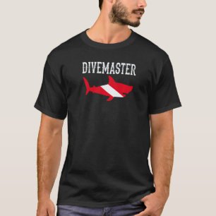 Tauchlehrer Scuba Tauchlehrer Tauchflagge Hai T-Shirt