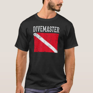 Tauchlehrer Scuba Tauchlehrer Tauchflaggen-Stil T-Shirt