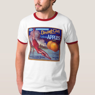 Tauchmädchen-Äpfel T-Shirt