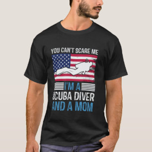 Tauchmaske Schnorchel Flossen Amerikanische Flagge T-Shirt
