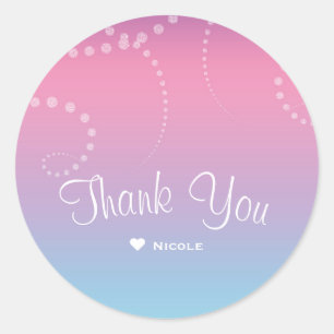 Tauchparty-Geschenk für Mädchen in Rosa Lila Blau  Runder Aufkleber