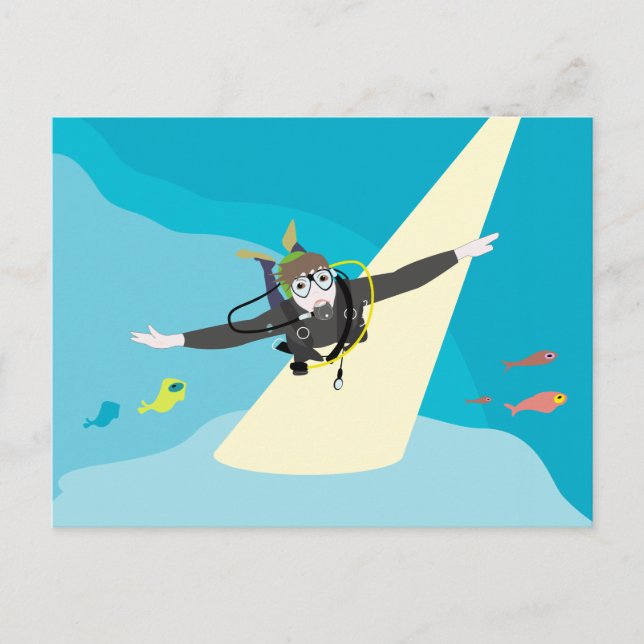 Tauchpostkarte Postkarte (Vorderseite)