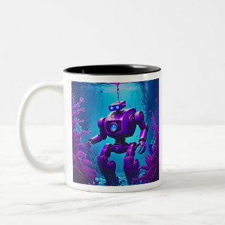 Tauchroboter unter Wasser Zweifarbige Tasse