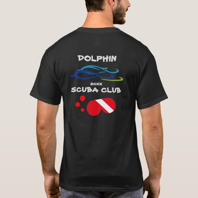 Tauchshop-Dolphin-Logo T-Shirt (Rückseite)