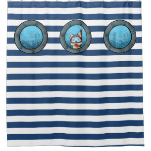 Tauchsteinportalloi Nautical Duschvorhang