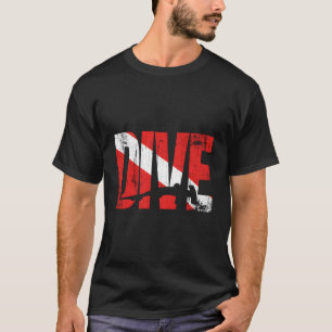 Tauchtauchen Flag Hammerhead Hai Vintag Look T-Shirt