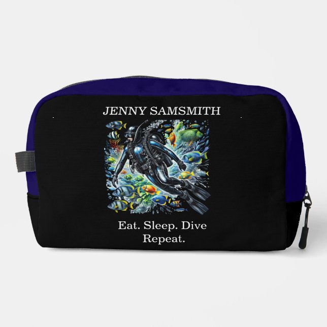 Tauchtiefe: Entdecken, lachen, wiederholen Waschbeutel (Vorderseite)