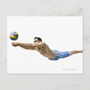 Tauchvolleyball-Spieler Postkarte